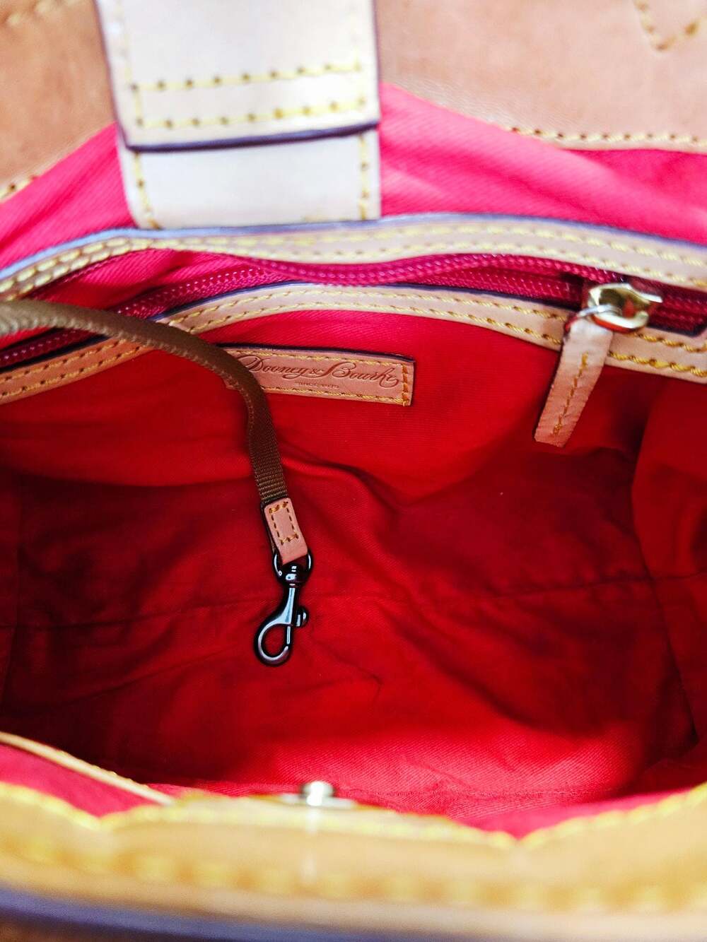 Dooney & Bourke Patent Leather Small Brenna Satchel in Melon Bag - Picture 15 of 16